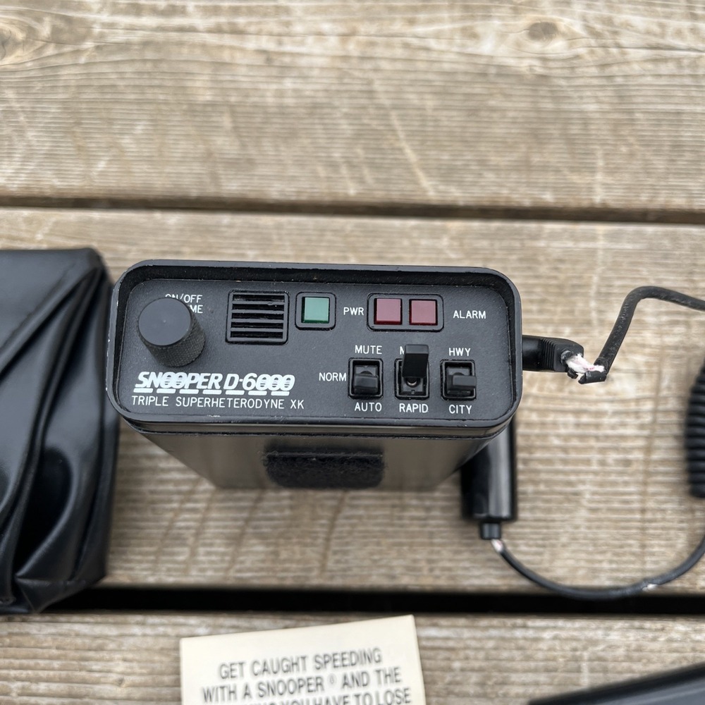 Snooper D-6000 Triple Super Heterodyne XK Advanced Radar Detector Vintage